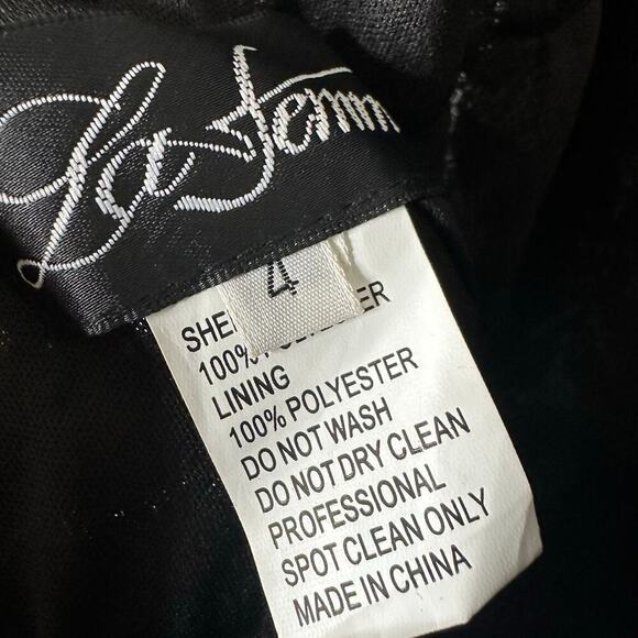 NEW La Femme Rhinestone Gown 28648 Women's Black Size 4 - Picture 5 of 6